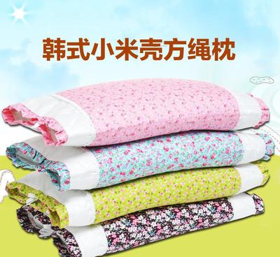 純棉碎花系帶枕 韓式小米枕芯的安心睡眠體驗